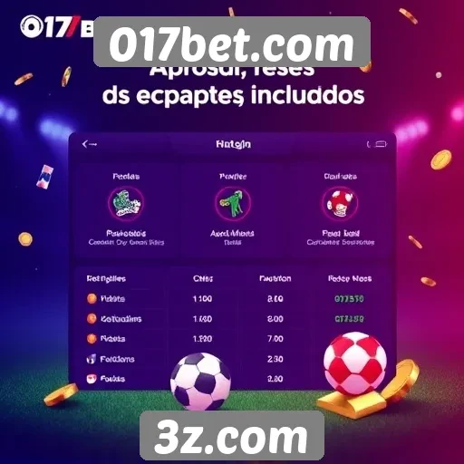 Novas funcionalidades da plataforma de apostas 017bet.com